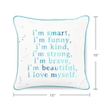 CONFIDENCE Mermaid Pillow w/ Aqua & Purple Sequins - Mermaid Pillow Co
