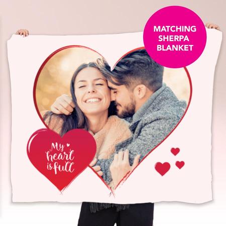 "My Heart is Full' Sherpa Blanket